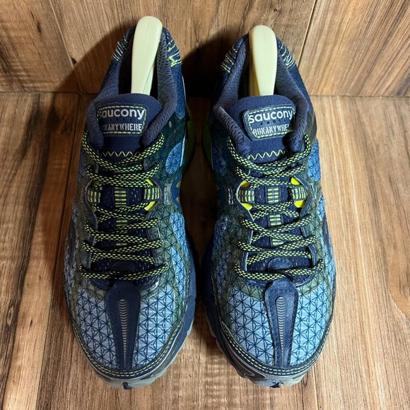 Saucony Xodus 2.0 Vibram Womens Trail Running Shoes Blue Green 10080 3 Size 5 - Picture 4 of 6